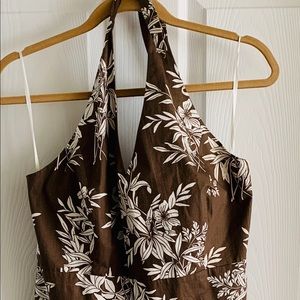 ANN TAYLOR 100% COTTON HALTER TOP DRESS - NEW